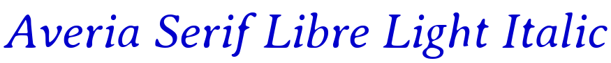 Averia Serif Libre Light Italic font